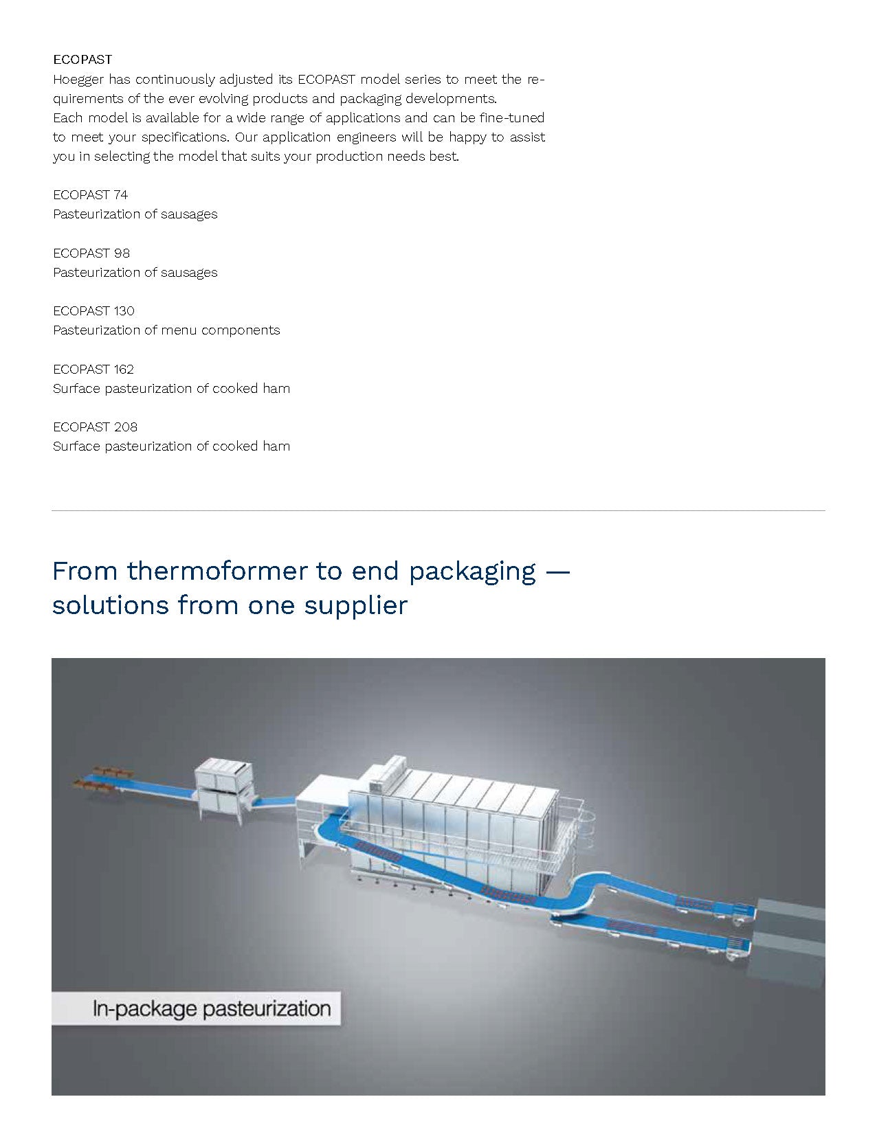 Hoegger® ECOPAST Series Provisur Food Industry Executive Marketplace